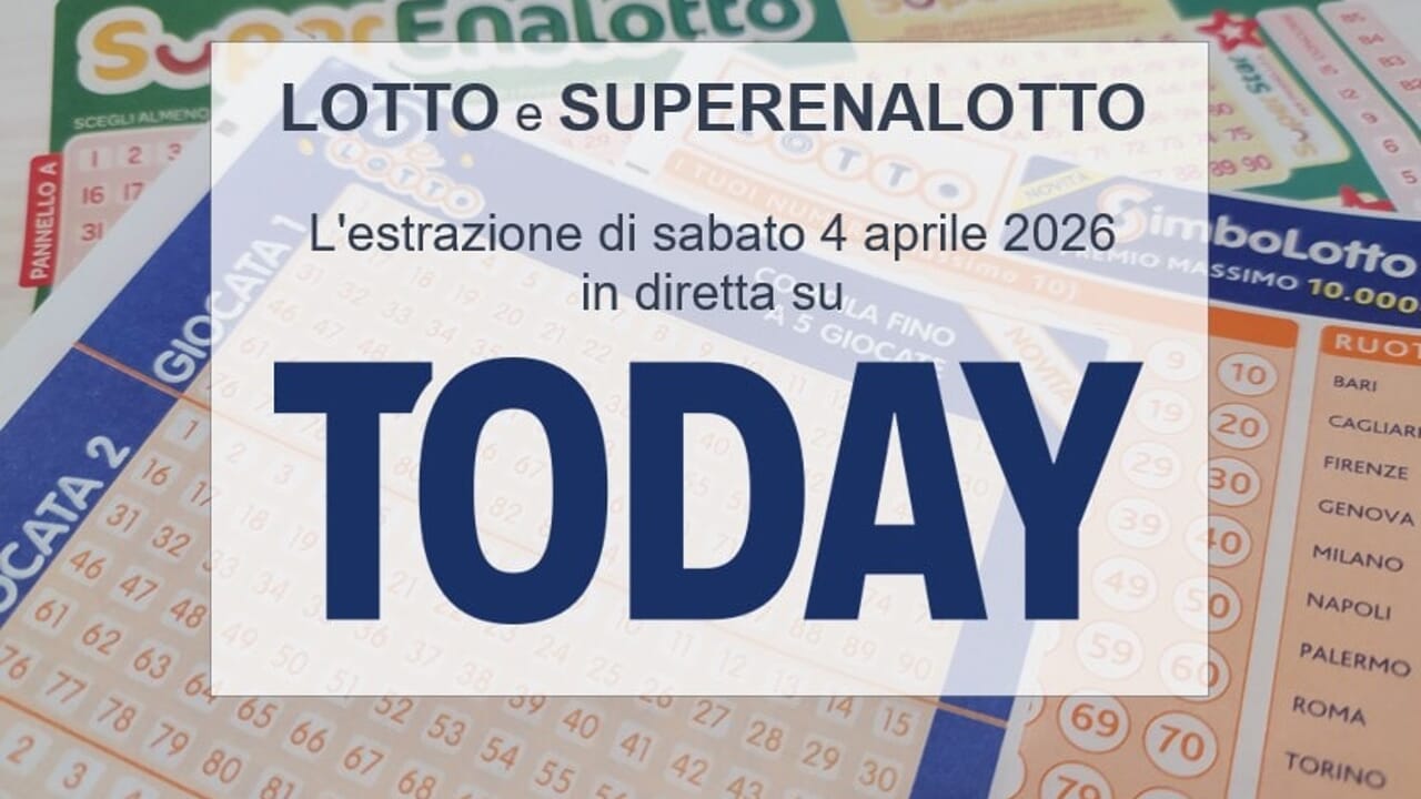 Estrazioni Lotto e SuperEnalotto di oggi, sabato 4 aprile 2026: numeri vincenti e quote